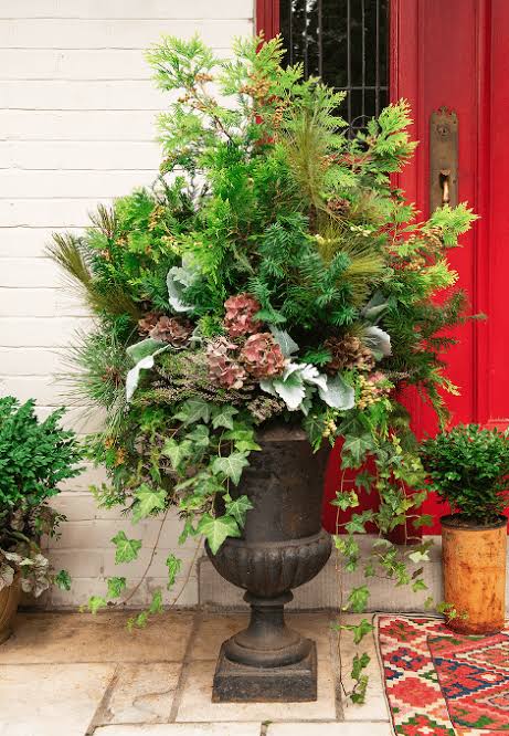 Winter Floral Urn Arrangement
